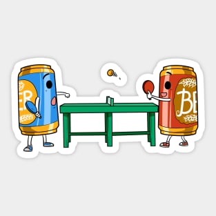 Beer Pong | Table Tennis, Beer Cans & Alcohol Sticker